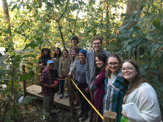 Gary Grant with students on the Roanoke River